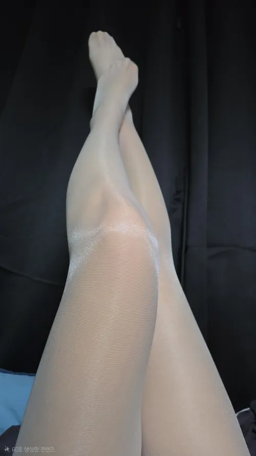 Pristine white nylons. Would you dare to touch them and ruin the perfection? by Room305_Noona