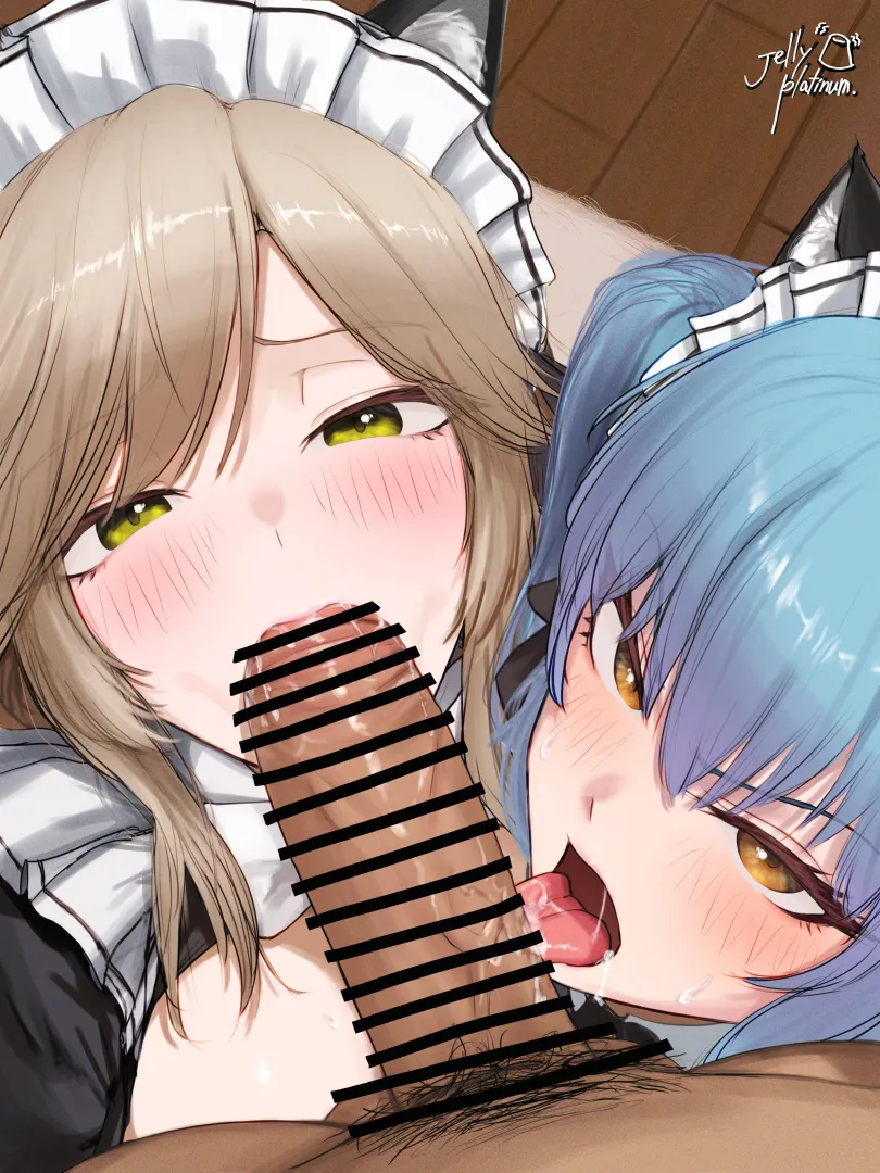 Privaty and Ade sharing a cock (jelly platinum) posted by xKillua666