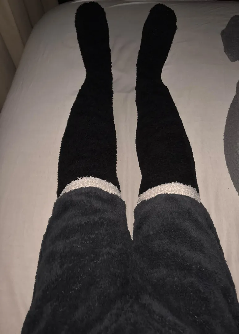 Pulled my socks over my onesie, its so nice and comfy! posted by Ok-Perspective1572