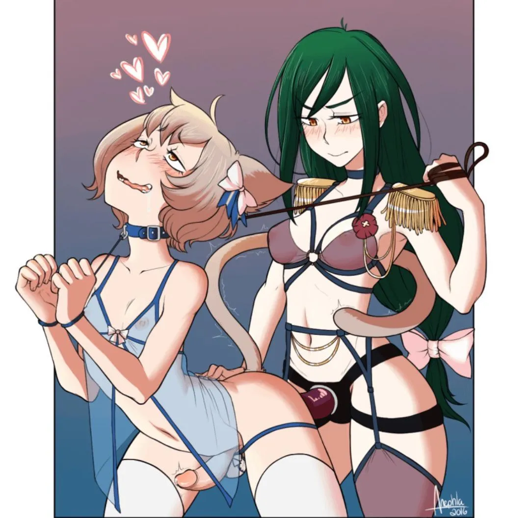 Pulling on your leash, harder and harder. Till all you can do is moan and leak posted by DakotaLillith666