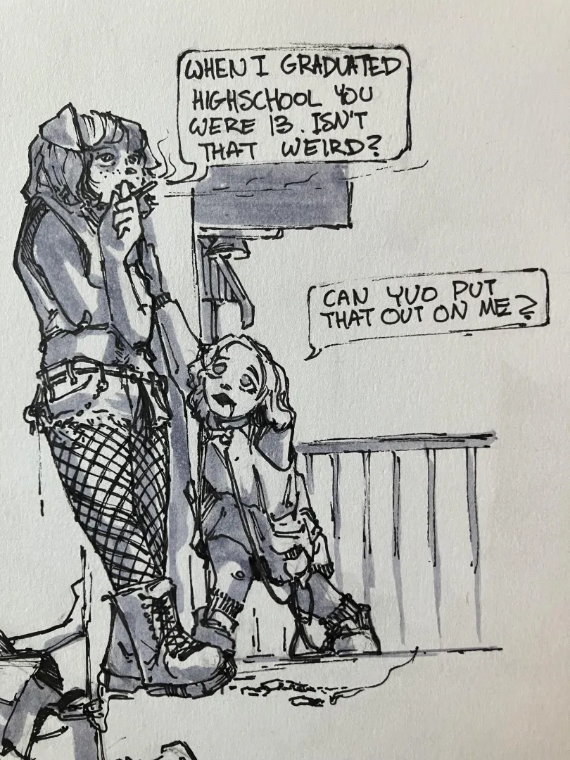 Puppy outside tha bar (OC) posted by puppysychotic