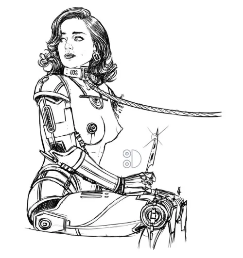 Qi’ra cyborg slave (Tittydispenser) by titty_dispenser