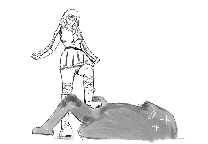 Quick ballbusting sketch I made by BbArtist