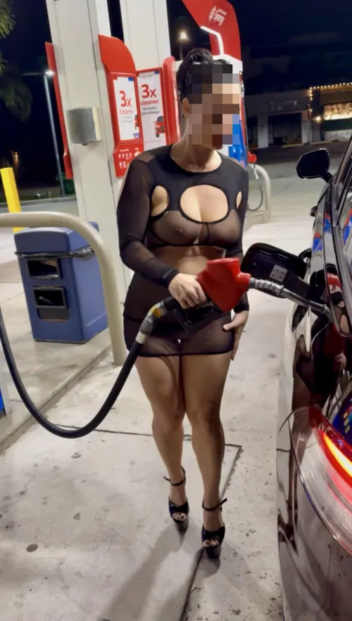 Quick stop at the gas station on the way home by Kinkycouple247