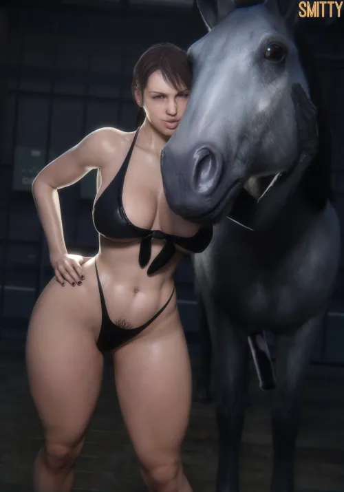 Quiet is ready to celebrate the year of the horse (Smitty) by Poke-Oji