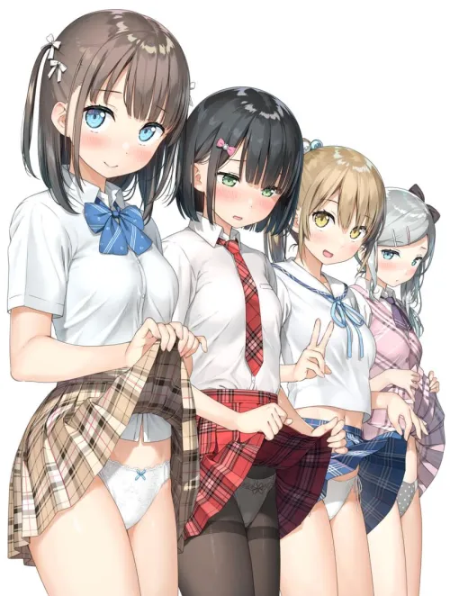 Random underwear inspection at the center for training new girls into their roles. Skirts up, ladies! I better not find any boy's underwear. by FlusteryDay