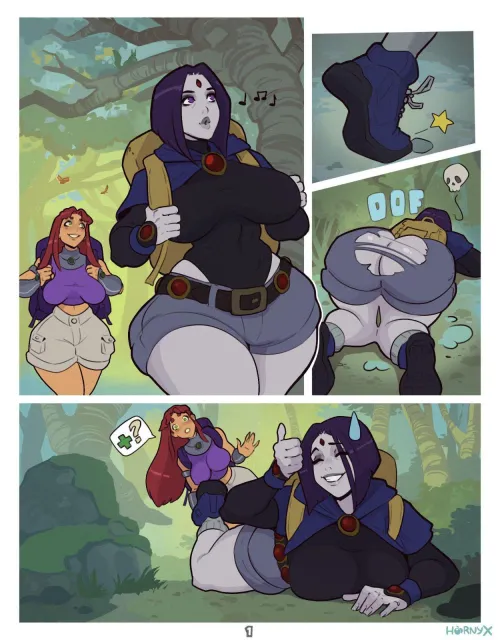 Raven and Starfire (HornyX) [Teen Titans] by Far_Celebration3559