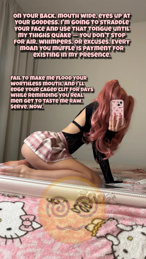 Real men taste me raw. You? Smothered, denied and used as a seat[imagefap: princessdollmie] by PinkDolxo