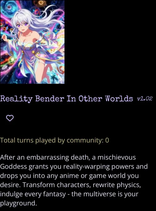 Reality Bender In Other Worlds (InfiniteWorlds) by ViolaGoetia