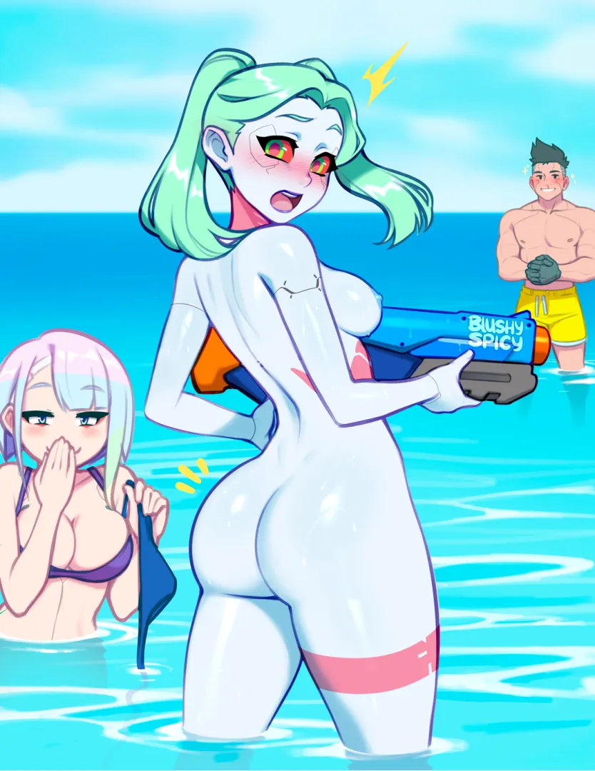 Rebecca Loses Her Swimsuit posted by Bormotunchik