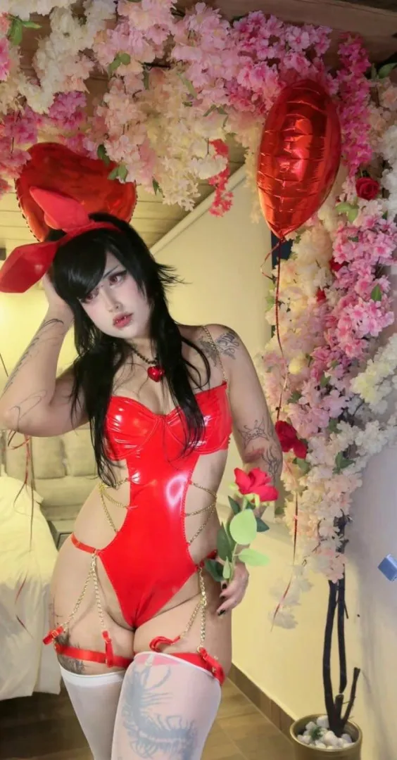 red latex my fav outfit! posted by gothshadoww