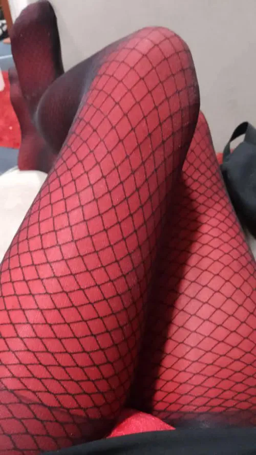 Red ones sexy fishnets for men only if you like XXX by Clean_Chard164