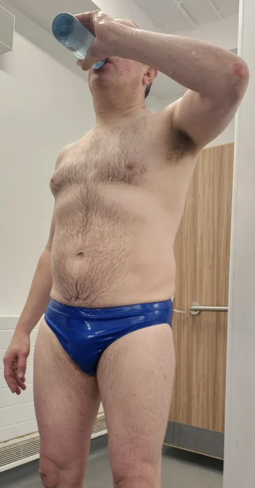 Rehydrating after a swim by Jason-hat