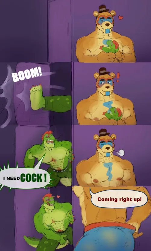 Relationship Goals ❤️️‍ Monty and Glamrock Freddy Gay couple (JohnTheLewd_Art) by Sonic_the_hedgedog