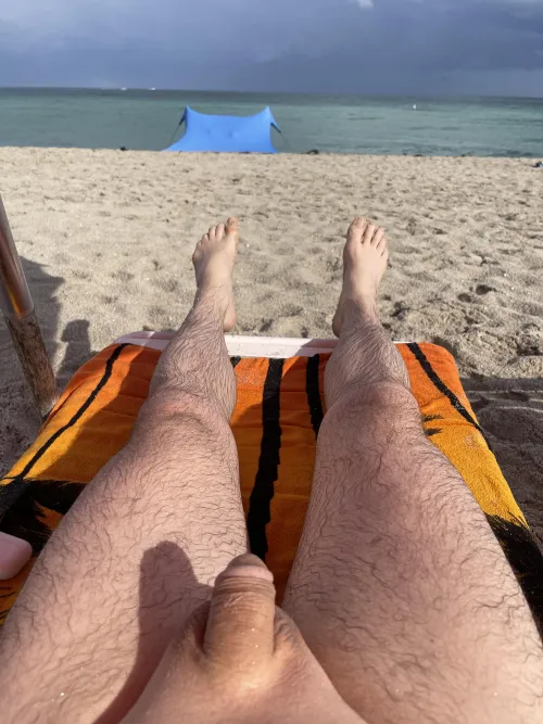 Relaxing on a cool day at haulover by FLSTS97HD