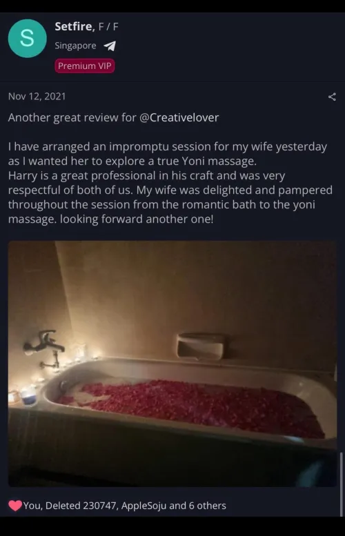 Repost: An evening in paradise - Cleopatra style Erotic Rose Petal Milk Bath therapy (no monetary exchange) by creativelover_usc
