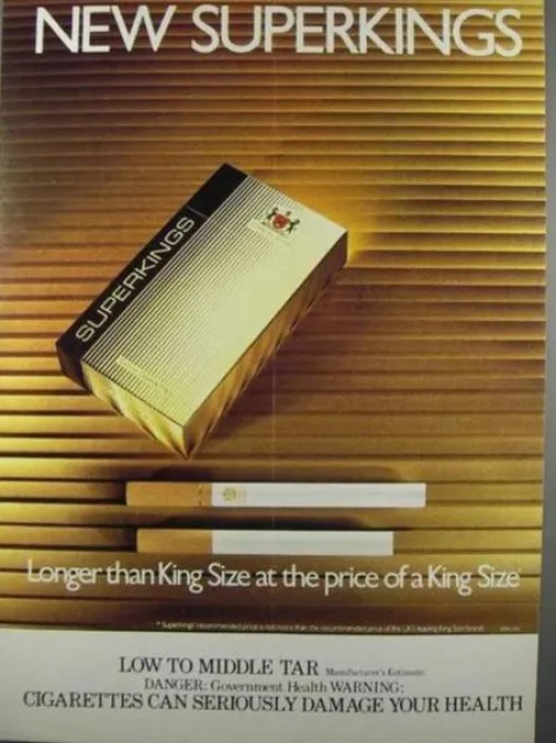 Retro Superkings advert from when the Brand was Lunched in the uk in 1982  by neighboy28
