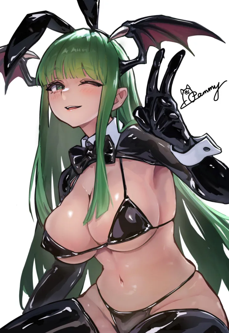 Reverse Bunny Morrigan Aensland [Darlkstarlkers] posted by xdragon2k