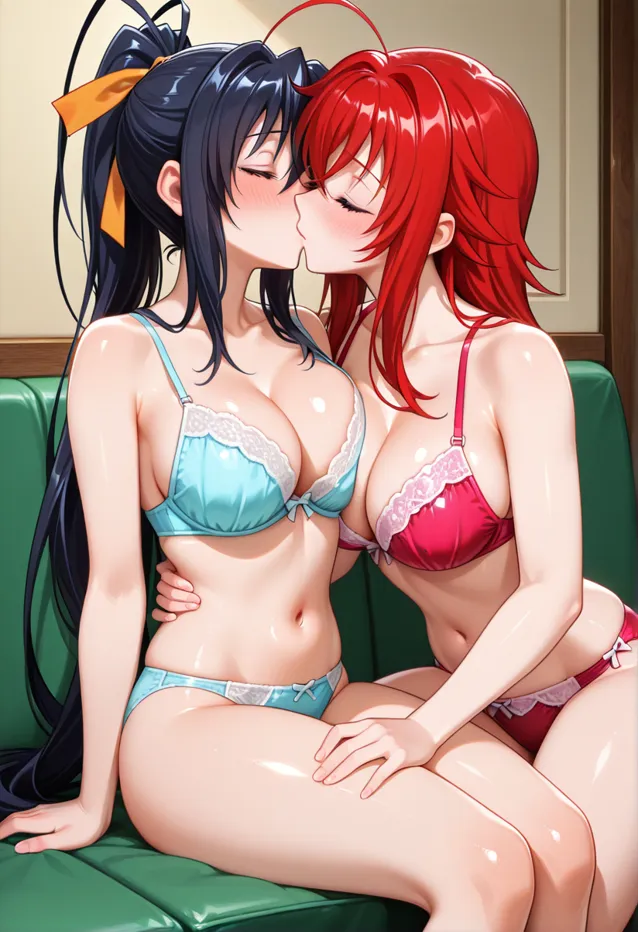 Rias And Akeno lesbian kiss posted by Powerful-Agent-5861