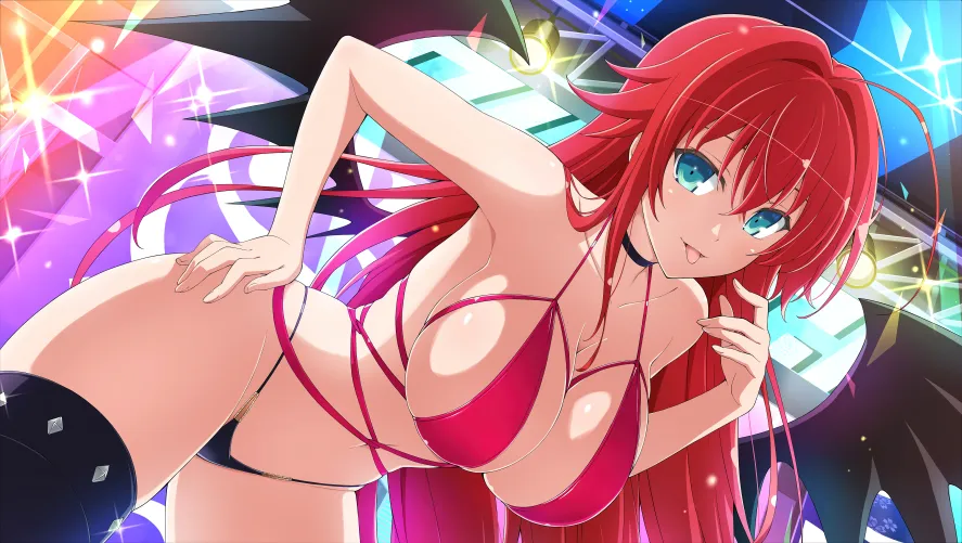 Rias - Downblouse at a concert [Senran Kagura New Link x High School DxD] (5120x2880) by acoolrocket
