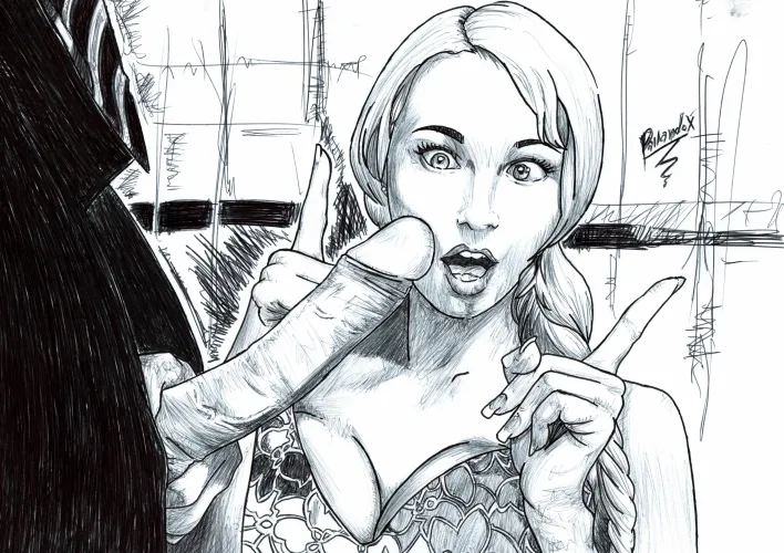 Rikki Six impressed how big it is - Ballpointpen in A3 - Art by PallandoX (me) by pallandoxxx