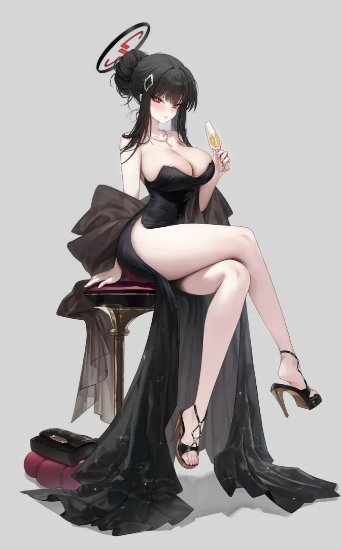 Rio in long black dress [blue archive] (freng) posted by RainDMask
