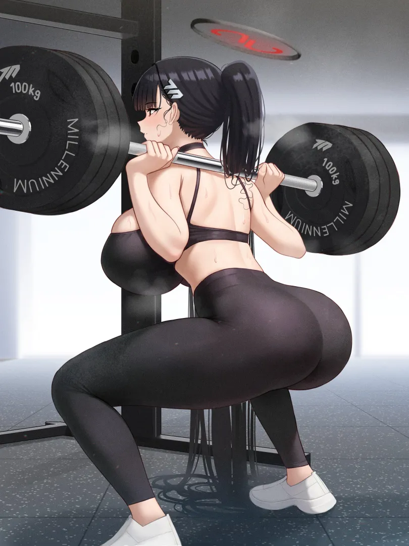 Rio in the gym posted by konosubak