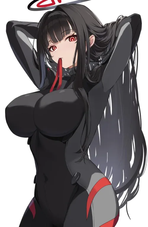 Rio tying her Hair [Blue Archive] by WoolsonDaSheep