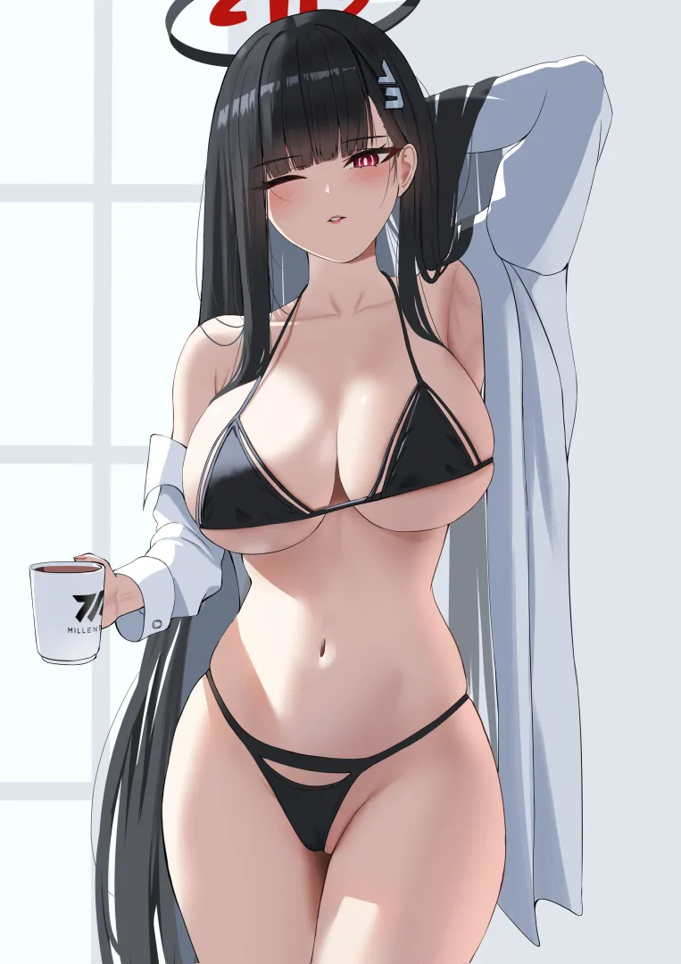 Rio with a mug (S.Redbutterfly) [Blue Archive] posted by elegantloveglimmer