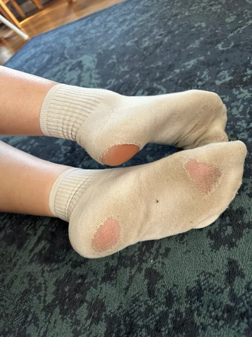 Ripped my socks after a run. Who wants to take them off my feet? by BRATTYBABY6000
