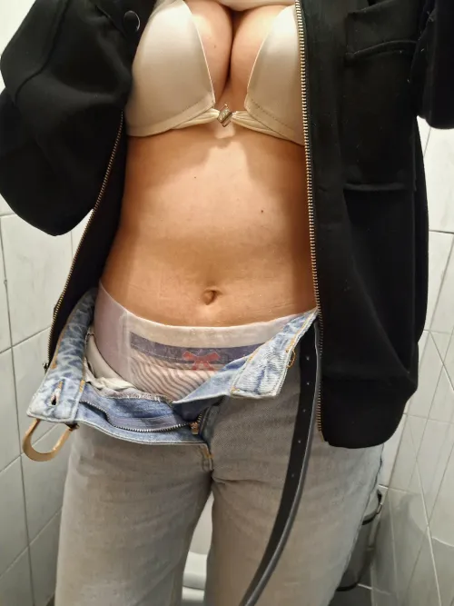 Risking it all in the office restroom. Hope no one walks in!  by Littlesnowflake19