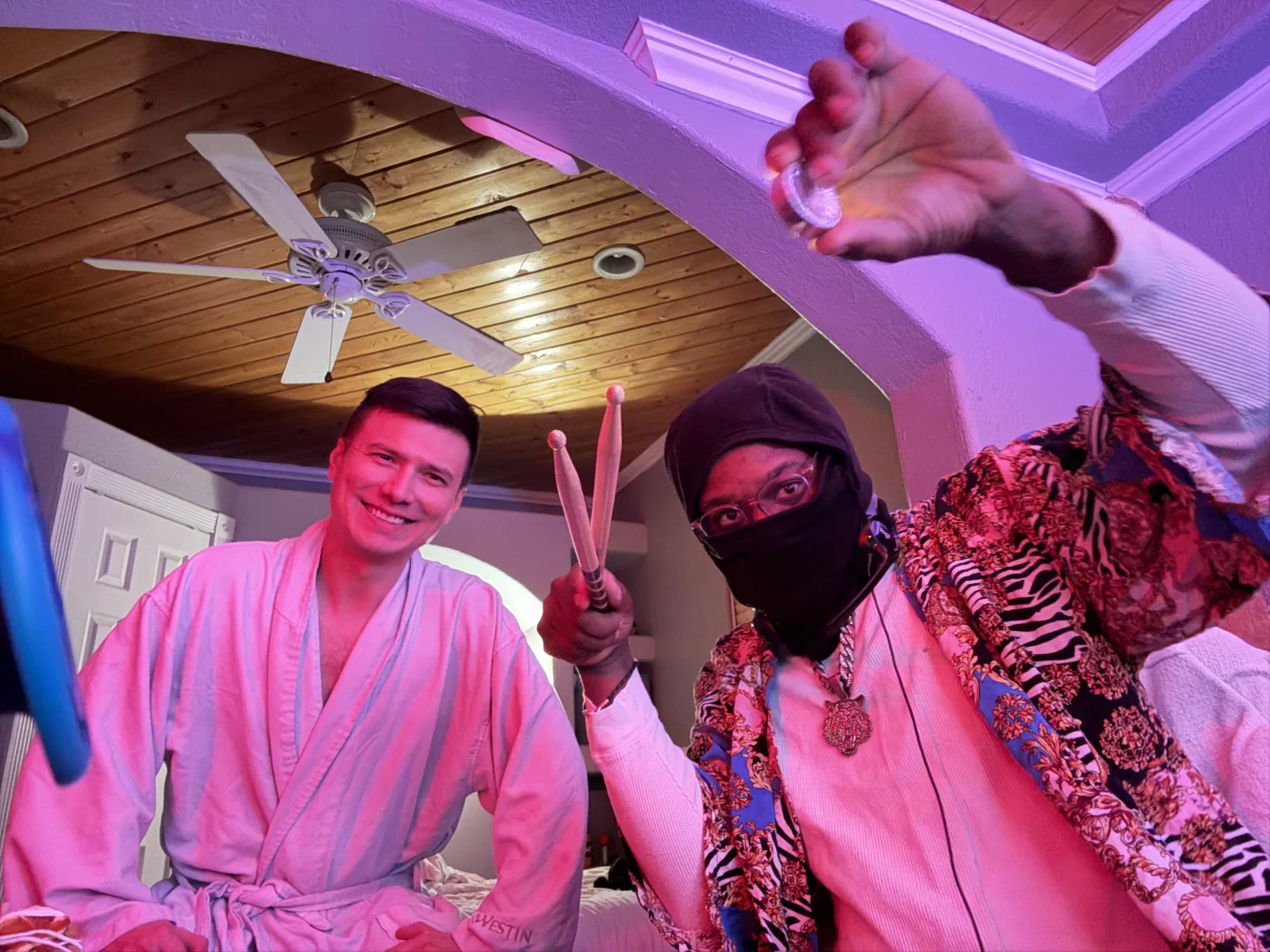 Robe party. Chet and JC putting the pussy on the chain wax. https://chaturbate.com/p/bungalowentertainment/?tab=bio posted by PDBroBlues