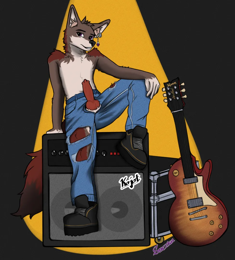 Rockerboy yote [M] (Snezka, OC) posted by SnezkaArt