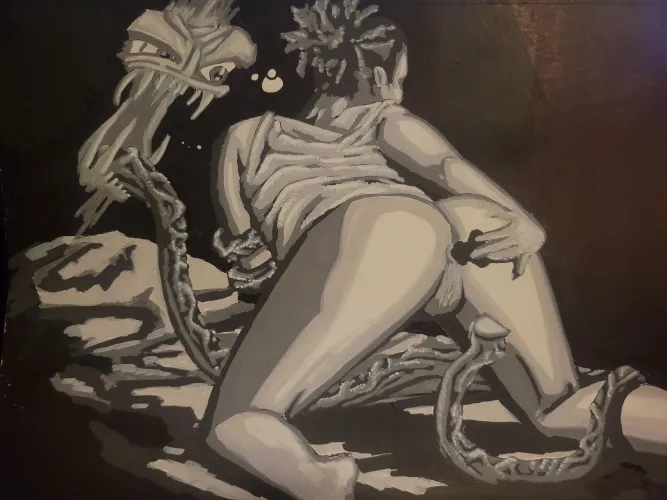 Room for one more, acrylic pen on paper, me(OC) by AutomaticMuscle8179