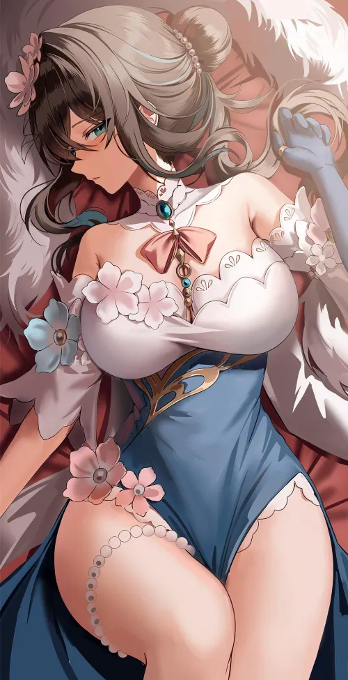 Ruan mei in new outfit by konosubak