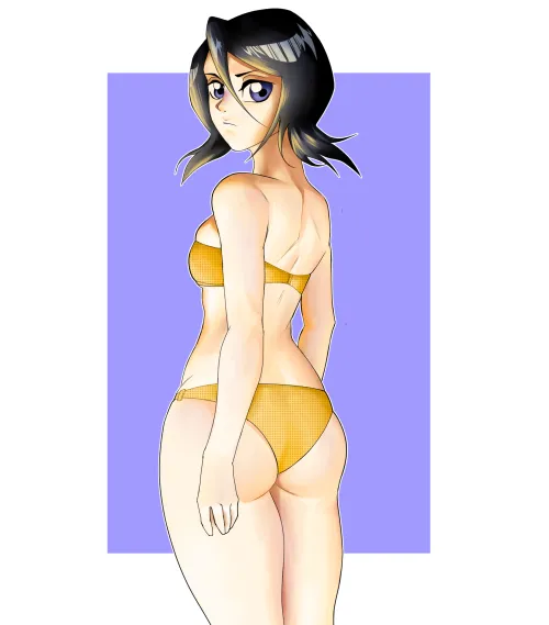 Rukia going the beach (Regular-Steak8259/art by me) by Regular-Steak8259