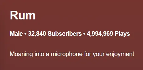 Rum's almost at 5 million plays! posted by lakelevee