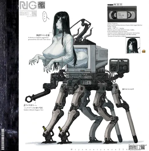 Sadako × CRT × Arachne by tyawantyawan356 by Incubusphantom