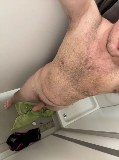 Sadly there were no common showers at this retreat but I still made the most out of it and jerked off in the stall by Warm-Map7063