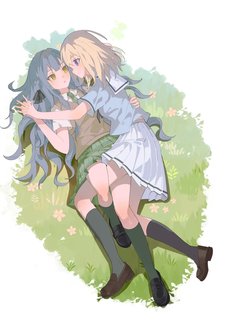 Sakiko and Uika in the grass [BanG Dream!] (amphetaa) posted by MartyrOfDespair
