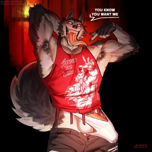 Salem wearing his new merch!  (amon-sydonai) [M] by Olive-The-Otter