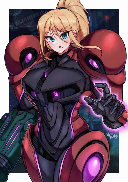 Samus in her new armor. Anyone else find Samus just as sexy fully armored as she is naked or in her zero suit? (Wata_Ridley) by bouncebewb