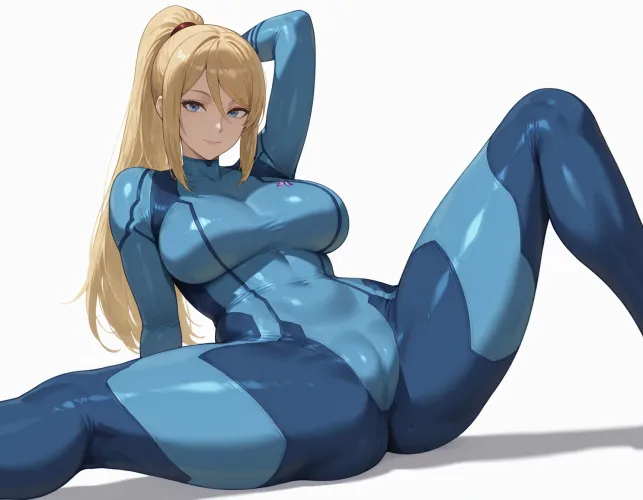 Samus open legs [AI] by OpalNemy