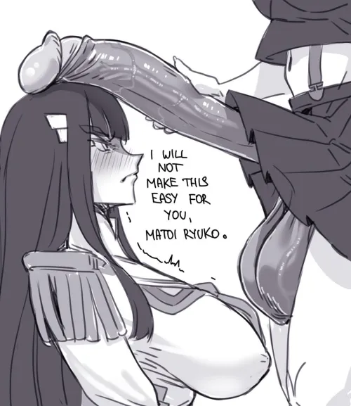Satsuki, about to make it easy for Ryuko [Kill La Kill] by Dreadnautilus