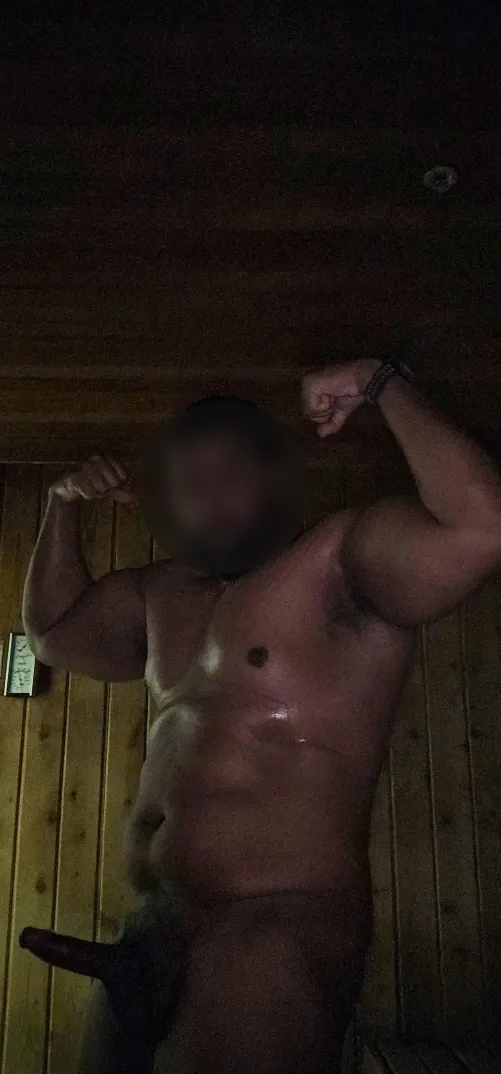 Sauna sweat at the gym by MuscleNYr