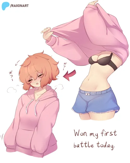 Sayori's battle ( RaionArt ) by PangolinBetter5079