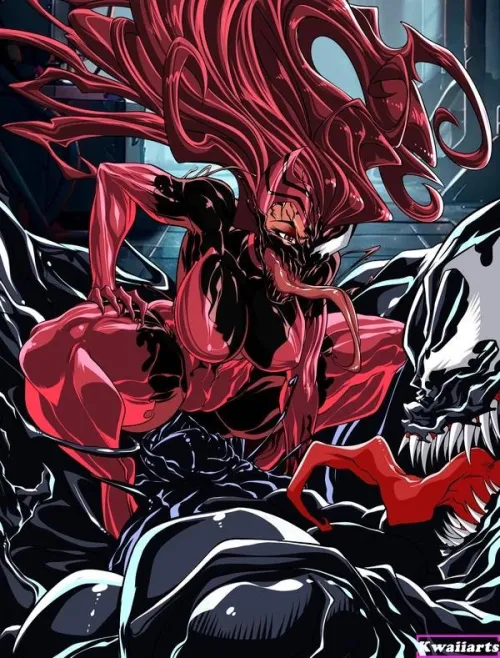 Scarlet Witch vs Venom (kwaiiarts) by SymbioteBond
