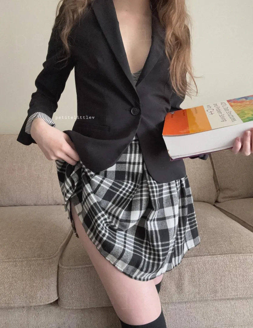 School girl outfit :) [OC] posted by petitelittlev