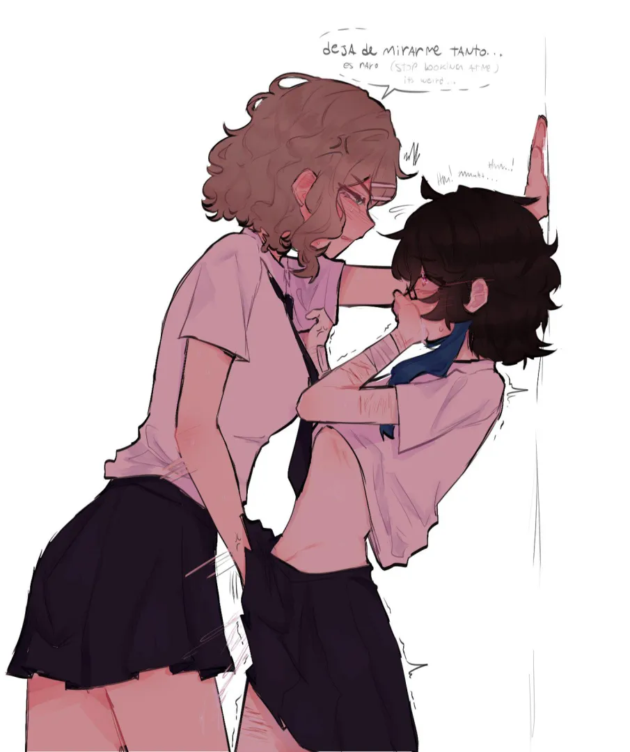 Schoolgirl gets pressed by older student (pockiseisont) [Original] posted by HentaiDepartment