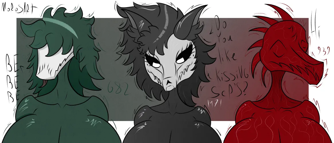 scp 682 scp 1471 scp 939 at the exit (morosart) by Desperate-Road5295